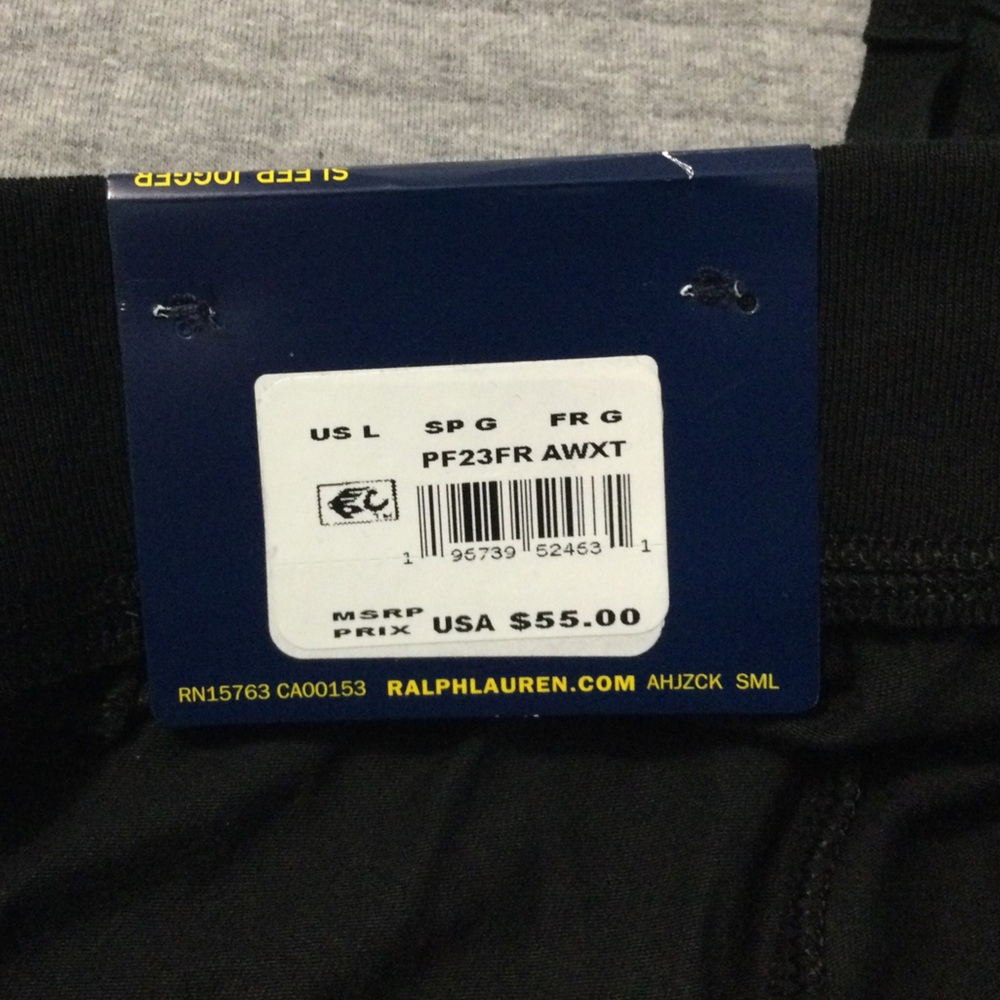 Polo Ralph Lauren Logo Jersey Sleep Jogger Black Size L - Picture 4 of 5